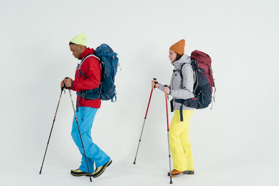Technical winter hiking